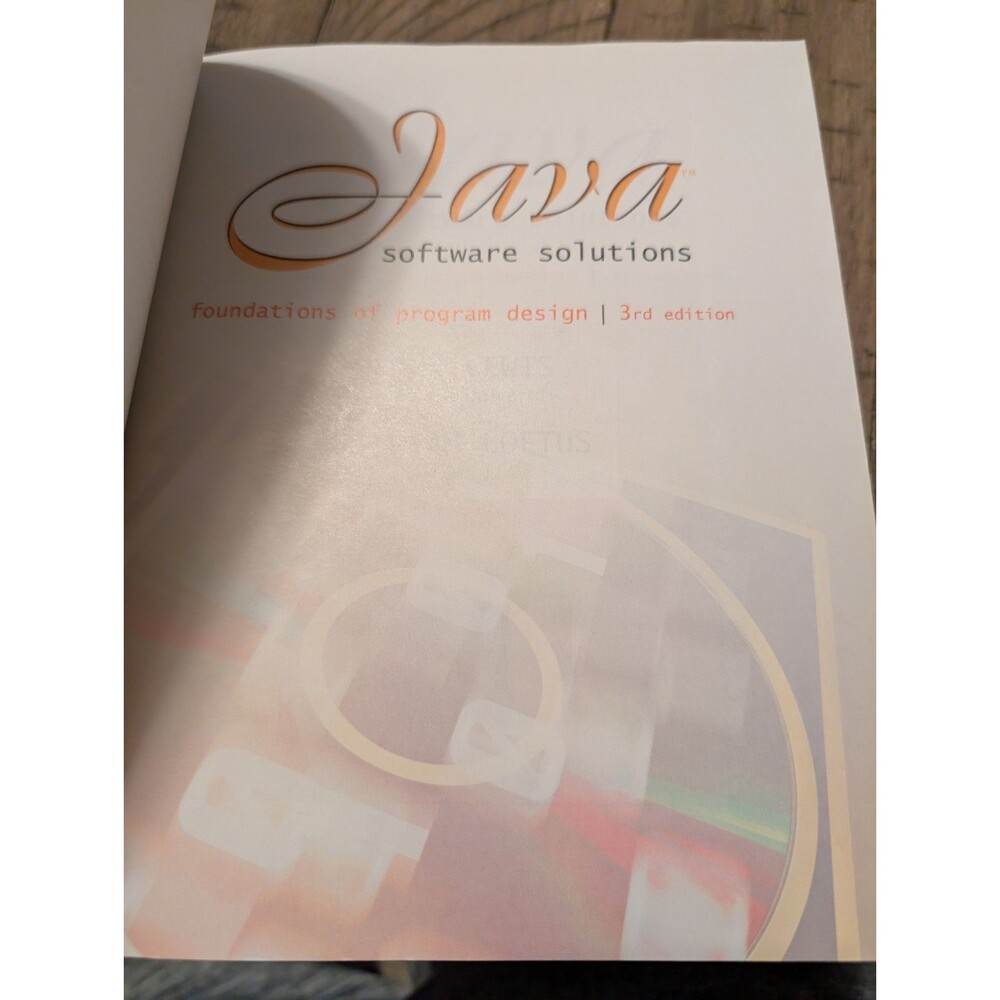 Java Software Solutions Foundations of Program Design by William Loftus New - Picture 6 of 7